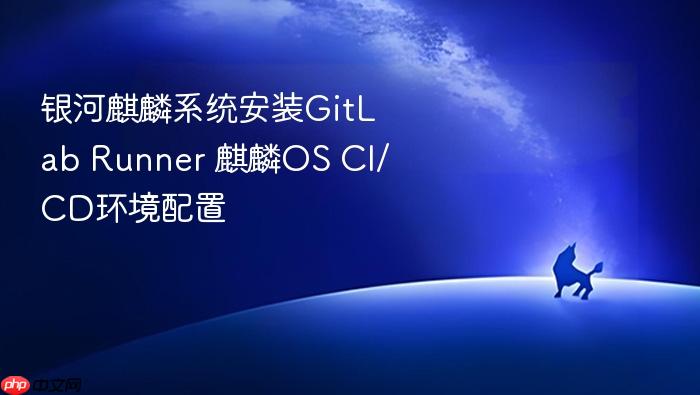 银河麒麟系统安装gitlab runner 麒麟os ci/cd环境配置