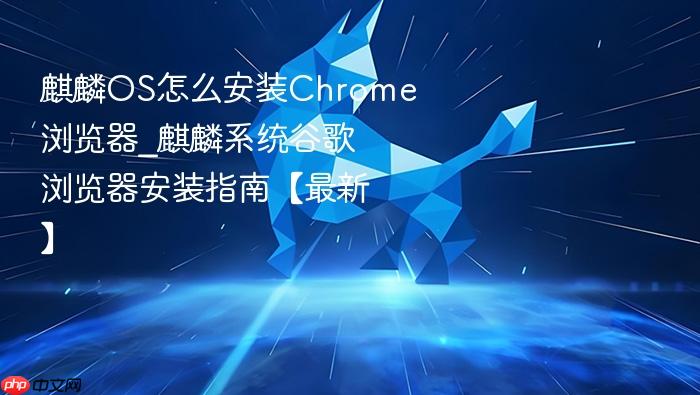 麒麟os怎么安装chrome浏览器_麒麟系统谷歌浏览器安装指南【最新】