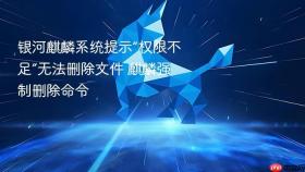 银河麒麟系统提示“权限不足”无法删除文件 麒麟强制删除命令