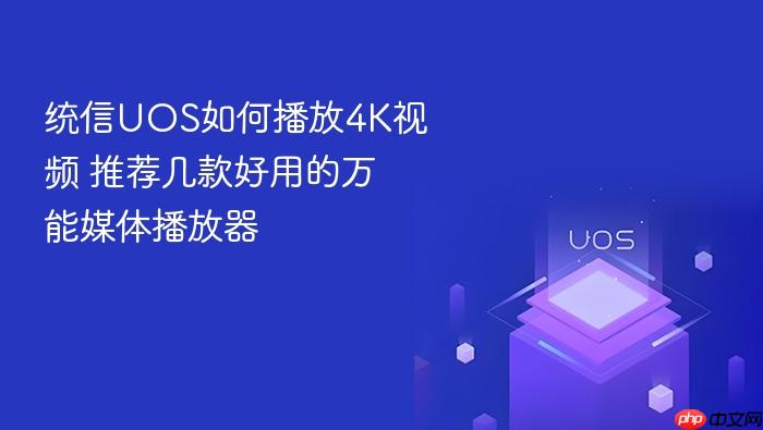统信uos如何播放4k视频 推荐几款好用的万能媒体播放器