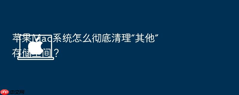 苹果mac系统怎么彻底清理“其他”存储空间?
