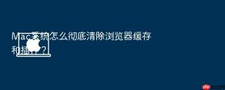Mac系统怎么彻底清除浏览器缓存和插件？