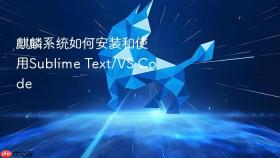 麒麟系统如何安装和使用Sublime Text/VS Code