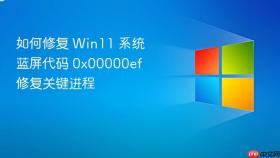 如何修复 win11 系统蓝屏代码 0x00000ef 修复关键进程