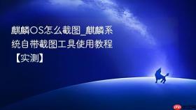 麒麟OS怎么截图_麒麟系统自带截图工具使用教程【实测】