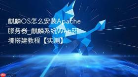麒麟OS怎么安装Apache服务器_麒麟系统Web环境搭建教程【实测】