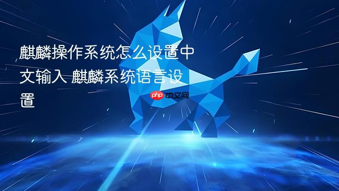 麒麟操作系统怎么设置中文输入 麒麟系统语言设置