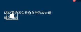 Mac系统怎么开启自带的放大镜辅助功能