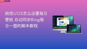 统信UOS怎么设置每日壁纸 自动同步Bing每日一图的脚本教程