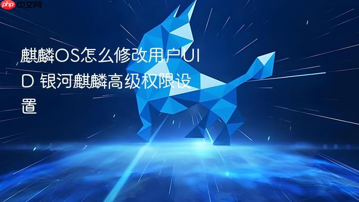 麒麟os怎么修改用户uid 银河麒麟高级权限设置