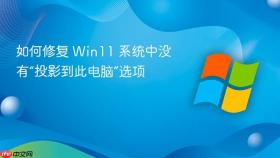 如何修复 win11 系统中没有“投影到此电脑”选项