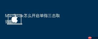macbook怎么开启单指三击取词翻译