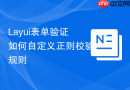 Layui表单验证如何自定义正则校验规则