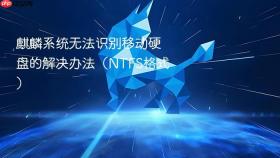 麒麟系统无法识别移动硬盘的解决办法（ntfs格式）