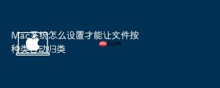 mac系统怎么设置才能让文件按种类自动归类