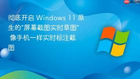 彻底开启 windows 11 原生的“屏幕截图实时草图” 像手机一样实时标注截图