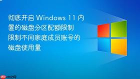 彻底开启 windows 11 内置的磁盘分区配额限制 限制不同家庭成员账号的磁盘使用量