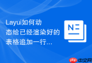 Layui如何动态给已经渲染好的表格追加一行新数据