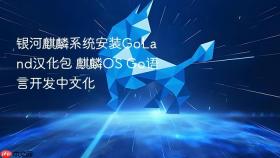 银河麒麟系统安装goland汉化包 麒麟os go语言开发中文化
