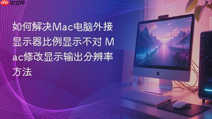 如何解决mac电脑外接显示器比例显示不对 mac修改显示输出分辨率方法