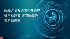 麒麟v10系统怎么开启开机自动静音 银河麒麟静音启动设置