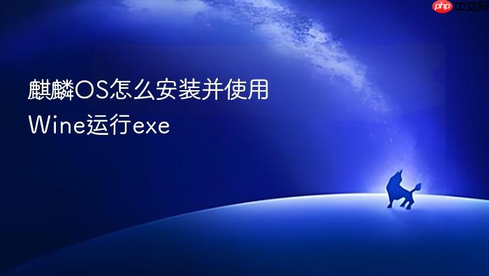 麒麟os怎么安装并使用wine运行exe
