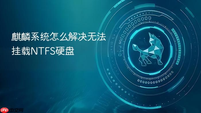麒麟系统怎么解决无法挂载ntfs硬盘