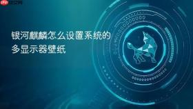 银河麒麟怎么设置系统的多显示器壁纸