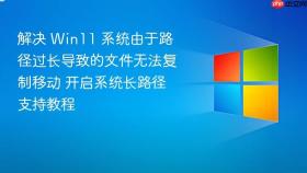 解决 win11 系统由于路径过长导致的文件无法复制移动 开启系统长路径支持教程