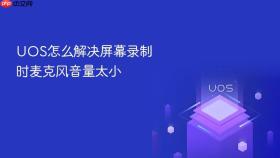 uos怎么解决屏幕录制时麦克风音量太小