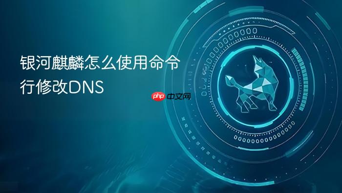 银河麒麟怎么使用命令行修改dns