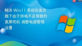解决 win11 系统在高负载下由于供电不足导致的黑屏死机 调整电源管理设置
