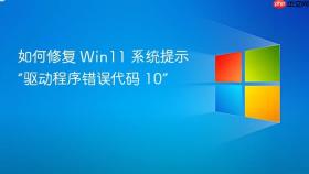 如何修复 win11 系统提示“驱动程序错误代码 10”