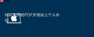 mac如何给pdf文档加上个人水印