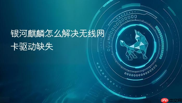 银河麒麟怎么解决无线网卡驱动缺失