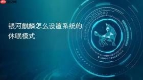 银河麒麟怎么设置系统的休眠模式