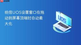 统信uos设置窗口在拖动到屏幕顶端时自动最大化