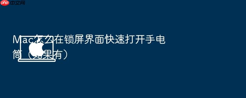 mac怎么在锁屏界面快速打开手电筒(如果有)