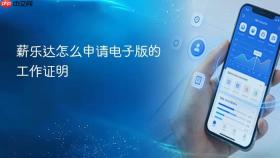 薪乐达怎么申请电子版的工作证明