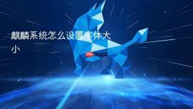 麒麟系统怎么设置字体大小