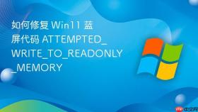 如何修复 Win11 蓝屏代码 ATTEMPTED_WRITE_TO_READONLY_MEMORY
