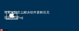 苹果电脑怎么解决软件更新后无法运行的bug