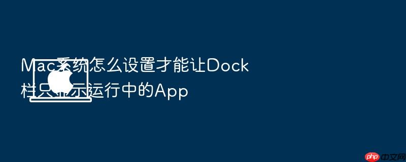 mac系统怎么设置才能让dock栏只显示运行中的app