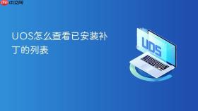 uos怎么查看已安装补丁的列表