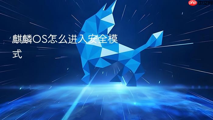 麒麟os怎么进入安全模式