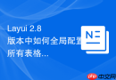 Layui 2.8版本中如何全局配置所有表格的分页请求参数和响应格式
