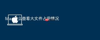 mac怎么查看大文件占用情况