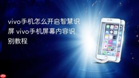 vivo手机怎么开启智慧识屏 vivo手机屏幕内容识别教程