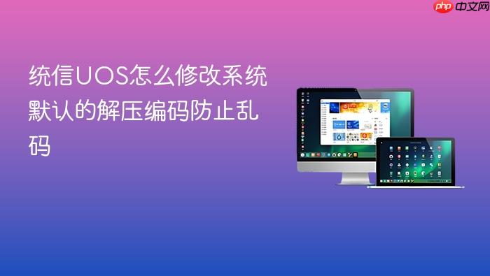 统信uos怎么修改系统默认的解压编码防止乱码