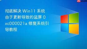 彻底解决 Win11 系统由于更新导致的蓝屏 0xc000021a 修复系统引导教程